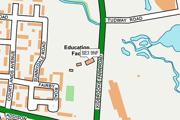 SE3 9NF map - OS OpenMap – Local (Ordnance Survey)