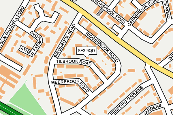 SE3 9QD map - OS OpenMap – Local (Ordnance Survey)