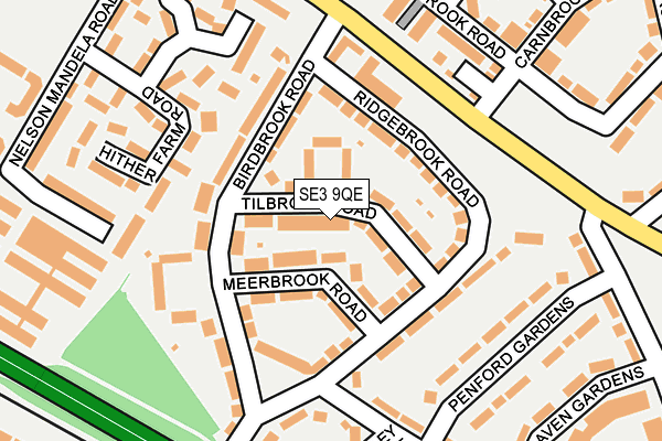 SE3 9QE map - OS OpenMap – Local (Ordnance Survey)