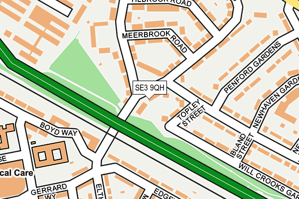 SE3 9QH map - OS OpenMap – Local (Ordnance Survey)