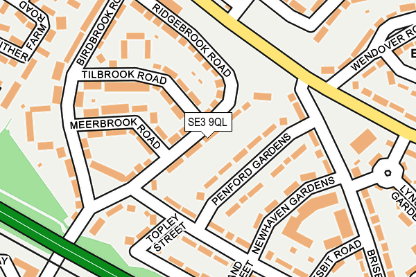 SE3 9QL map - OS OpenMap – Local (Ordnance Survey)