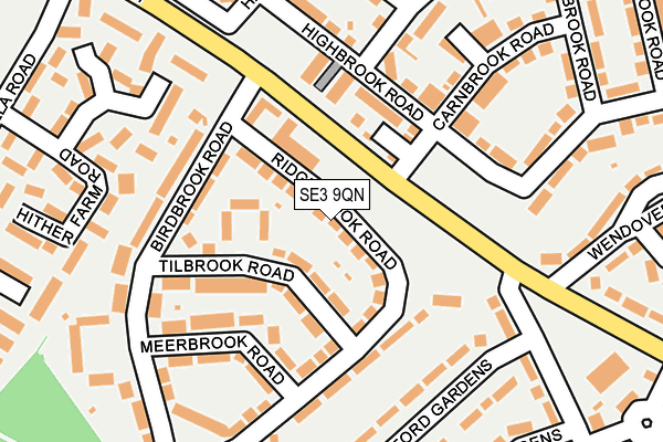 SE3 9QN map - OS OpenMap – Local (Ordnance Survey)