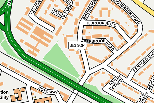 SE3 9QP map - OS OpenMap – Local (Ordnance Survey)