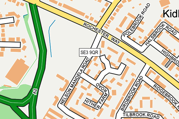 SE3 9QR map - OS OpenMap – Local (Ordnance Survey)