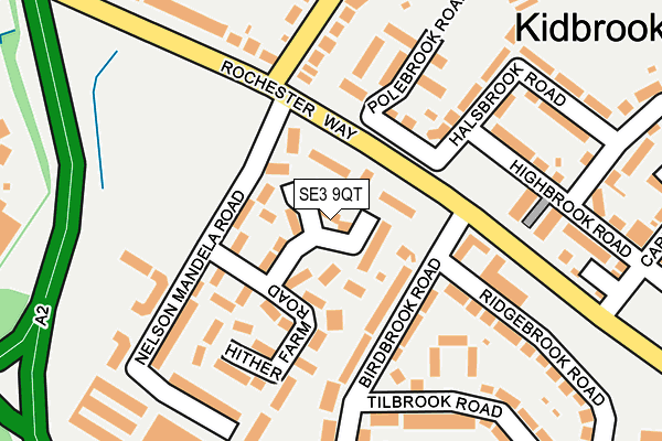 SE3 9QT map - OS OpenMap – Local (Ordnance Survey)
