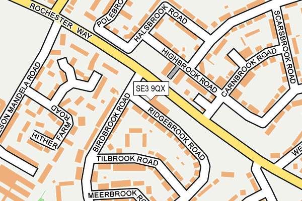 SE3 9QX map - OS OpenMap – Local (Ordnance Survey)