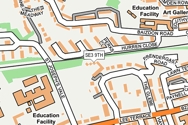 SE3 9TH map - OS OpenMap – Local (Ordnance Survey)