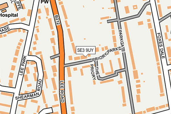 SE3 9UY map - OS OpenMap – Local (Ordnance Survey)