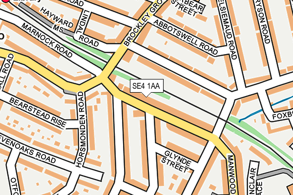 SE4 1AA map - OS OpenMap – Local (Ordnance Survey)