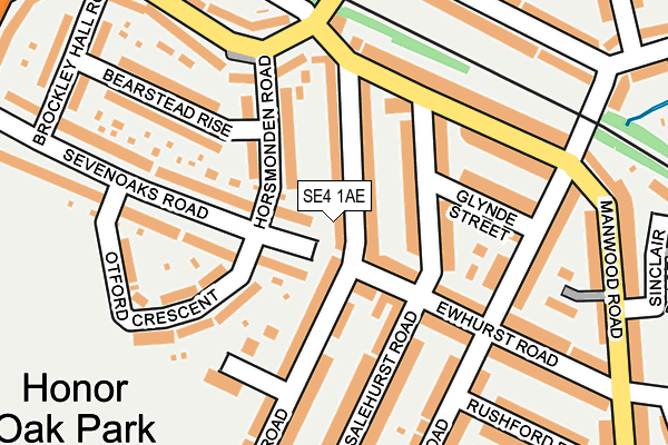 SE4 1AE map - OS OpenMap – Local (Ordnance Survey)