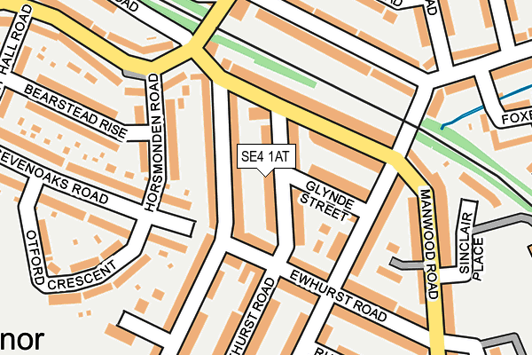 SE4 1AT map - OS OpenMap – Local (Ordnance Survey)