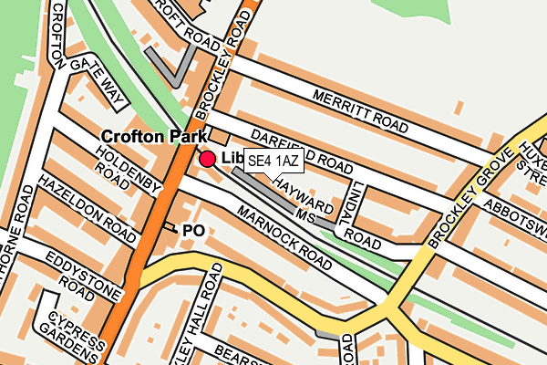 SE4 1AZ map - OS OpenMap – Local (Ordnance Survey)