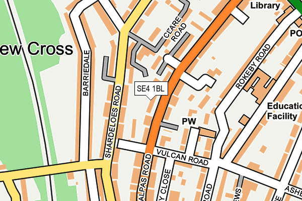 SE4 1BL map - OS OpenMap – Local (Ordnance Survey)