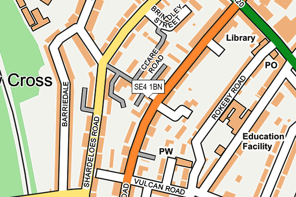 SE4 1BN map - OS OpenMap – Local (Ordnance Survey)