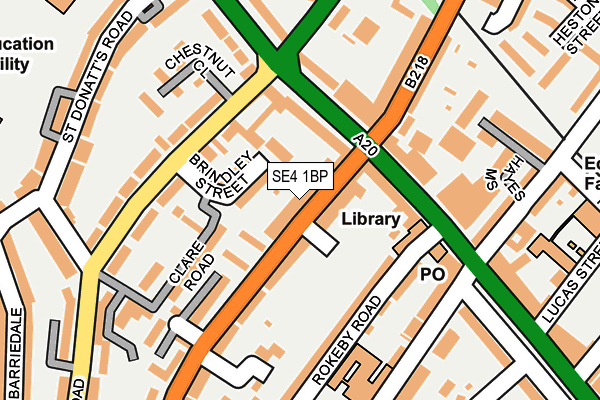 SE4 1BP map - OS OpenMap – Local (Ordnance Survey)