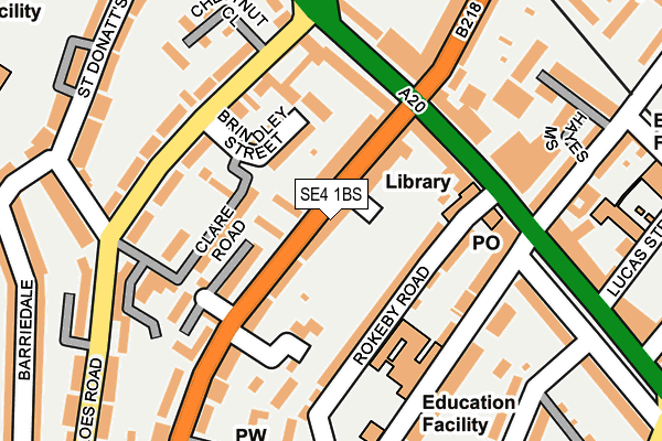 SE4 1BS map - OS OpenMap – Local (Ordnance Survey)