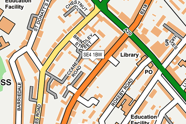 SE4 1BW map - OS OpenMap – Local (Ordnance Survey)