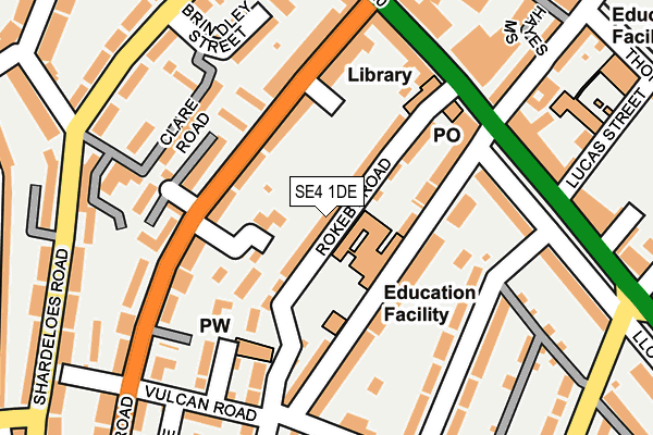 SE4 1DE map - OS OpenMap – Local (Ordnance Survey)