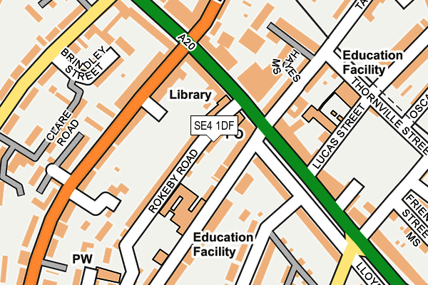 SE4 1DF map - OS OpenMap – Local (Ordnance Survey)