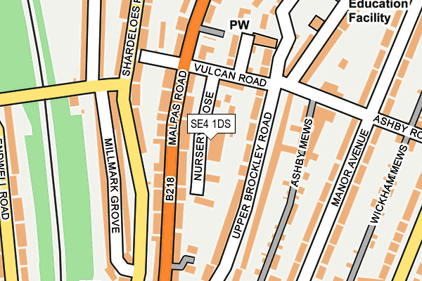 SE4 1DS map - OS OpenMap – Local (Ordnance Survey)