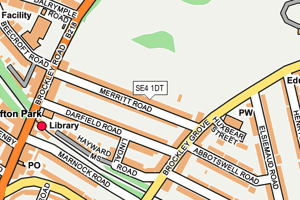 SE4 1DT map - OS OpenMap – Local (Ordnance Survey)