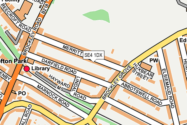 SE4 1DX map - OS OpenMap – Local (Ordnance Survey)