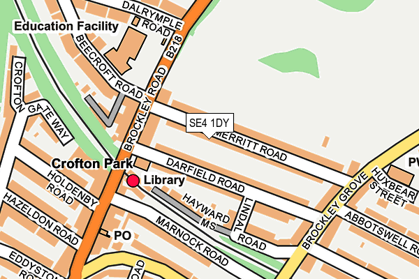 SE4 1DY map - OS OpenMap – Local (Ordnance Survey)