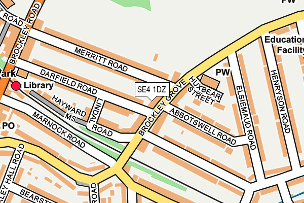 SE4 1DZ map - OS OpenMap – Local (Ordnance Survey)