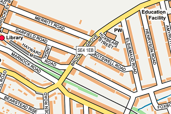 SE4 1EB map - OS OpenMap – Local (Ordnance Survey)