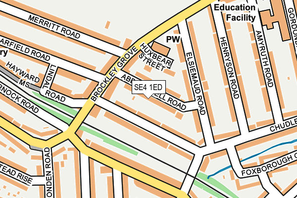 SE4 1ED map - OS OpenMap – Local (Ordnance Survey)