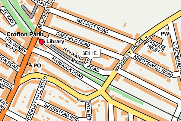 SE4 1EJ map - OS OpenMap – Local (Ordnance Survey)