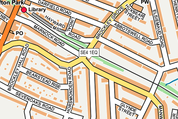 SE4 1EQ map - OS OpenMap – Local (Ordnance Survey)