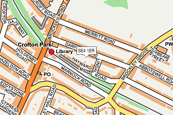 SE4 1ER map - OS OpenMap – Local (Ordnance Survey)