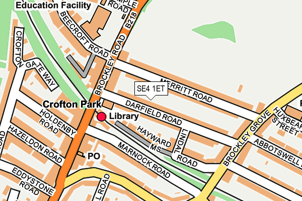 SE4 1ET map - OS OpenMap – Local (Ordnance Survey)