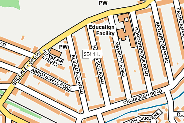 SE4 1HJ map - OS OpenMap – Local (Ordnance Survey)