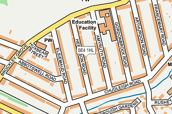 SE4 1HL map - OS OpenMap – Local (Ordnance Survey)