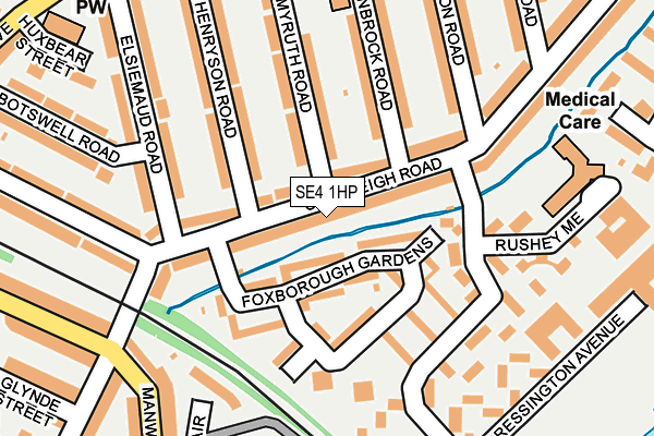 SE4 1HP map - OS OpenMap – Local (Ordnance Survey)
