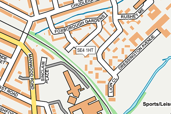 SE4 1HT map - OS OpenMap – Local (Ordnance Survey)