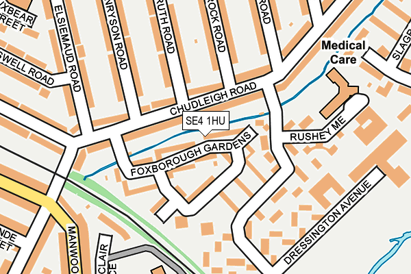 SE4 1HU map - OS OpenMap – Local (Ordnance Survey)