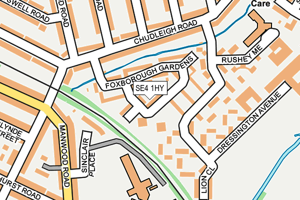 SE4 1HY map - OS OpenMap – Local (Ordnance Survey)