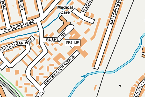SE4 1JF map - OS OpenMap – Local (Ordnance Survey)