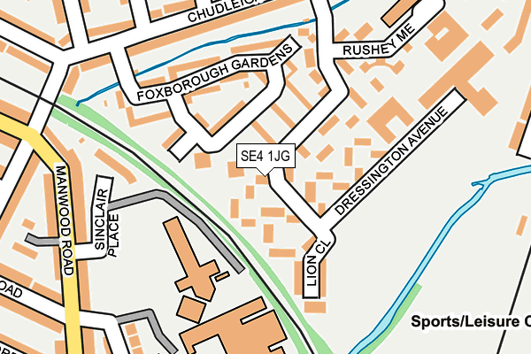 SE4 1JG map - OS OpenMap – Local (Ordnance Survey)