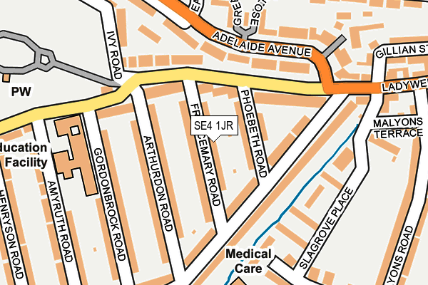 SE4 1JR map - OS OpenMap – Local (Ordnance Survey)