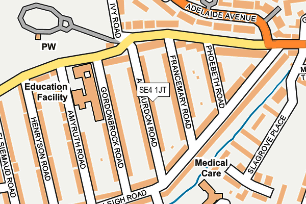 SE4 1JT map - OS OpenMap – Local (Ordnance Survey)
