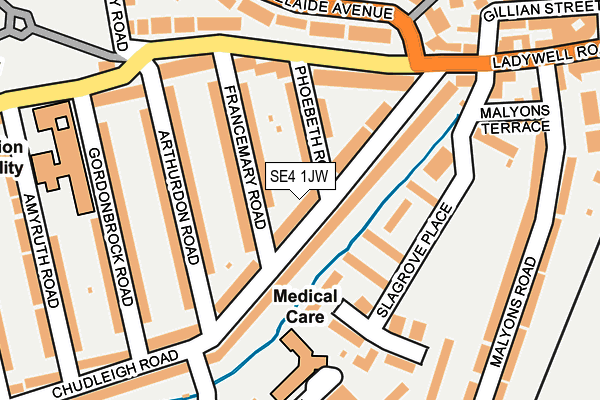 SE4 1JW map - OS OpenMap – Local (Ordnance Survey)