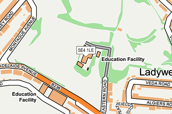 SE4 1LE map - OS OpenMap – Local (Ordnance Survey)