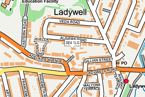 SE4 1LG map - OS OpenMap – Local (Ordnance Survey)