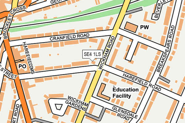 SE4 1LS map - OS OpenMap – Local (Ordnance Survey)