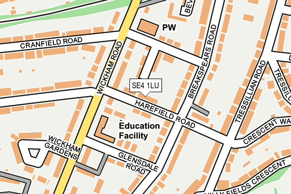 SE4 1LU map - OS OpenMap – Local (Ordnance Survey)