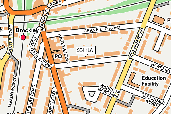 SE4 1LW map - OS OpenMap – Local (Ordnance Survey)